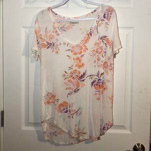 White floral tee